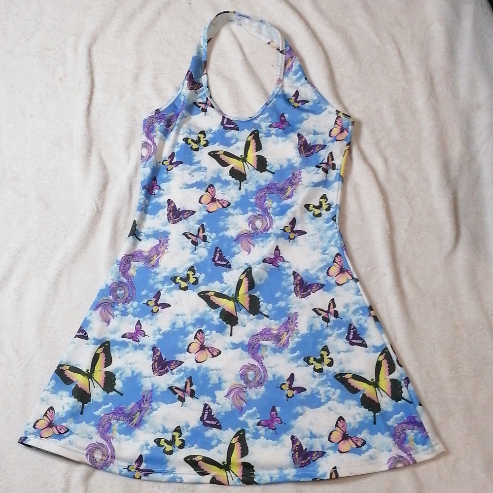 Halter print dress
